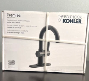 KOHLER Premise Matte Black 1-handle WaterSense High-arc Bathroom Sink Faucet NEW - Picture 1 of 2