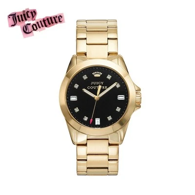Reloj Juicy Couture Stella para mujer cristal auténtico acero inoxidable dorado  Foto 1 de 4