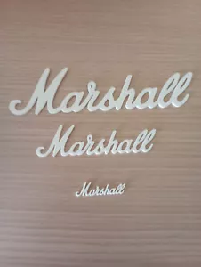 Logo marshall, amplificador, varias medidas a elegir colores blanco y dorado - Foto 1 di 1