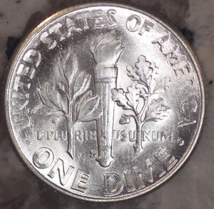 Moneda de diez centavos Roosevelt 1953-S FS-901 "Acorn" variedad etapa temprana ¡Elección BU!! - Imagen 1 de 7