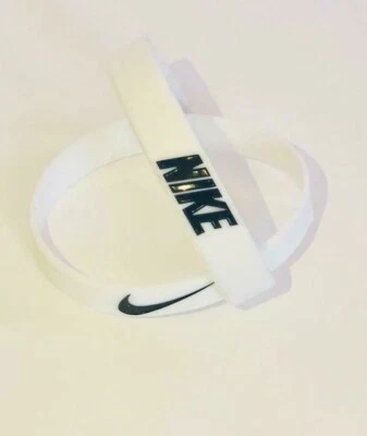 Nike Baller Band Silicone Rubber Bracelet White Black AF1 Panda Dunks 🐼 - Image 1 of 4