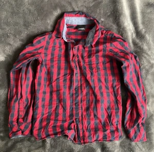 Jungen Hemd Gr. 134/140 rot blau kariert Takko - Bild 1 von 2