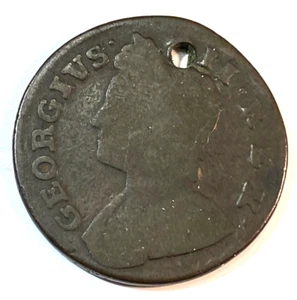 1739 George II Great Britain Halfpenny Nice Original VG Details CHRC - Picture 1 of 2