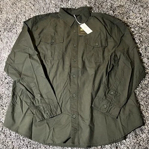 Free Assembly Herren Langarm Militär Hemd Button Down Beige Größe 2X Neu - Bild 1 von 24