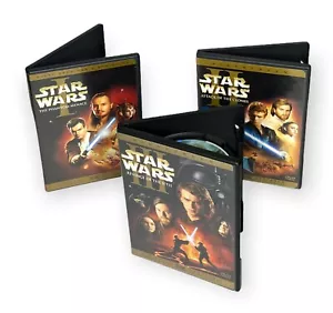 Star Wars Attack of the Clones - Phantom Menace - Revenge of the Sith 3 Movies - Picture 1 of 2