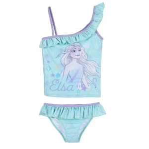 Disney Frozen Elsa Purpurina Traje de Baño Tankini 2x Piezas Mar Piscina 4-8anni - Imagen 1 de 7