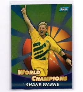 SHANE WARNE 2001 Topps ACB Gold Cricket Insert Card AUSTRALIA #WC11 PSA - Picture 1 of 2
