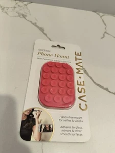 CaseMate Suction Phone Mount Permanent Adhesive Backing- Fuchsia - Picture 1 of 2