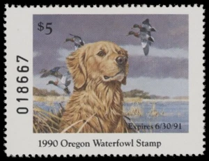 1990 Oregon State Duck Stamp Mint Never Hinged. Original Gum - Picture 1 of 1