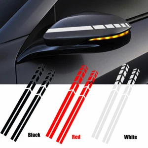 4Pcs/Set Car Rearview Mirror Side Decal Stripe Vinyl Decor Sticker Accessories, - Foto 1 di 12