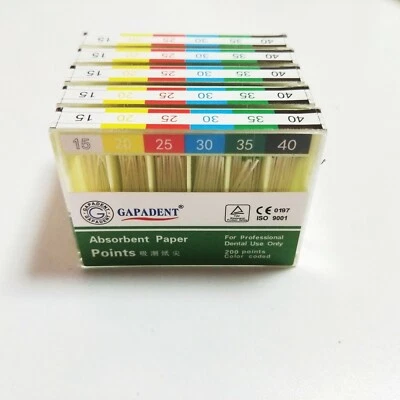 5 Packs Gutta Percha Absorbent Paper Points Root Canal Endo 200points/pack - Image 1 of 4
