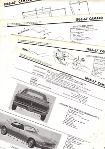 1967 1968 CHEVROLET CAMARO BODY FRAME DIAGRAMS CRASH BOOK ILLUSTRATIONS M 6PGSRE - Bild 1 von 1