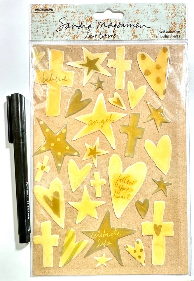 Sandra Magsamen Crosses  Stickers Scrapbooking Card Making Embellishment 2007 - Image 1 of 1