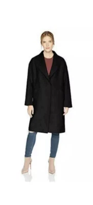 Kendall - Kylie Single Breasted Oversized Walker Coat, Black, Size Small - Image 1 of 4