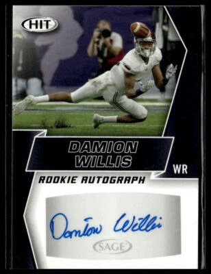 2019 SAGE HIT #A82 Damion Willis Autographs - Image 1 of 2