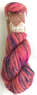 Madeja de hilo Mirasol Paqu Splash 100 g #1010 Rose Parade 100 % alpaca pintada a mano Foto 1 de 3