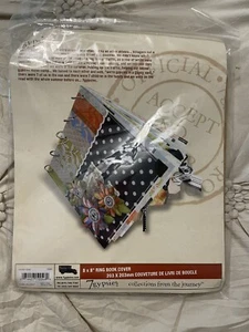 New 7 Gypsies 8x8 Ring Book Cover Binder Kit Chipboard Scrapbook Crafts Flaw - Picture 1 of 2