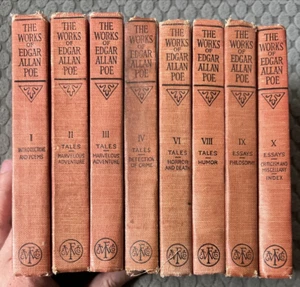 Werke von Edgar Allan Poe - 1904 Gedenkausgabe Lot 2 Bücher fehlen (5, 7) - Bild 1 von 8