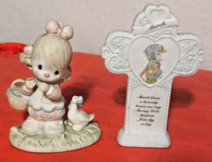 Enesco Precious Moments Figurines Lot Of 2.....damaged - Picture 1 of 5