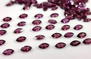 Natural Beautiful Rhodolite Garnet Marquise Cut 2.5X5 MM Wholesale Gemstone Lot - Picture 1 of 12