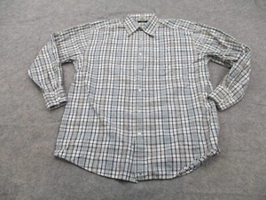 Callaway Shirt Mens Medium Blue Plaid Golf Golfing Button Up Long Sleeve Adult - Picture 1 of 8