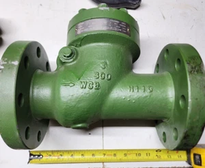Raimondi 3" Fig 182A Swing Check Valve ANSI #300 Flanged WCB Steel Green H110 x1 - Picture 1 of 3