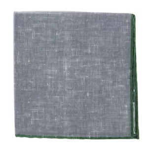 Fiori Di Lusso Gray Solid Linen Pocket Square - 12 3/8" x 12 3/8" (801) - Picture 1 of 4