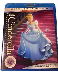 Cinderella Blu Ray Dvd Children Family Animated Anniversary Edition Disney - Picture 1 of 11