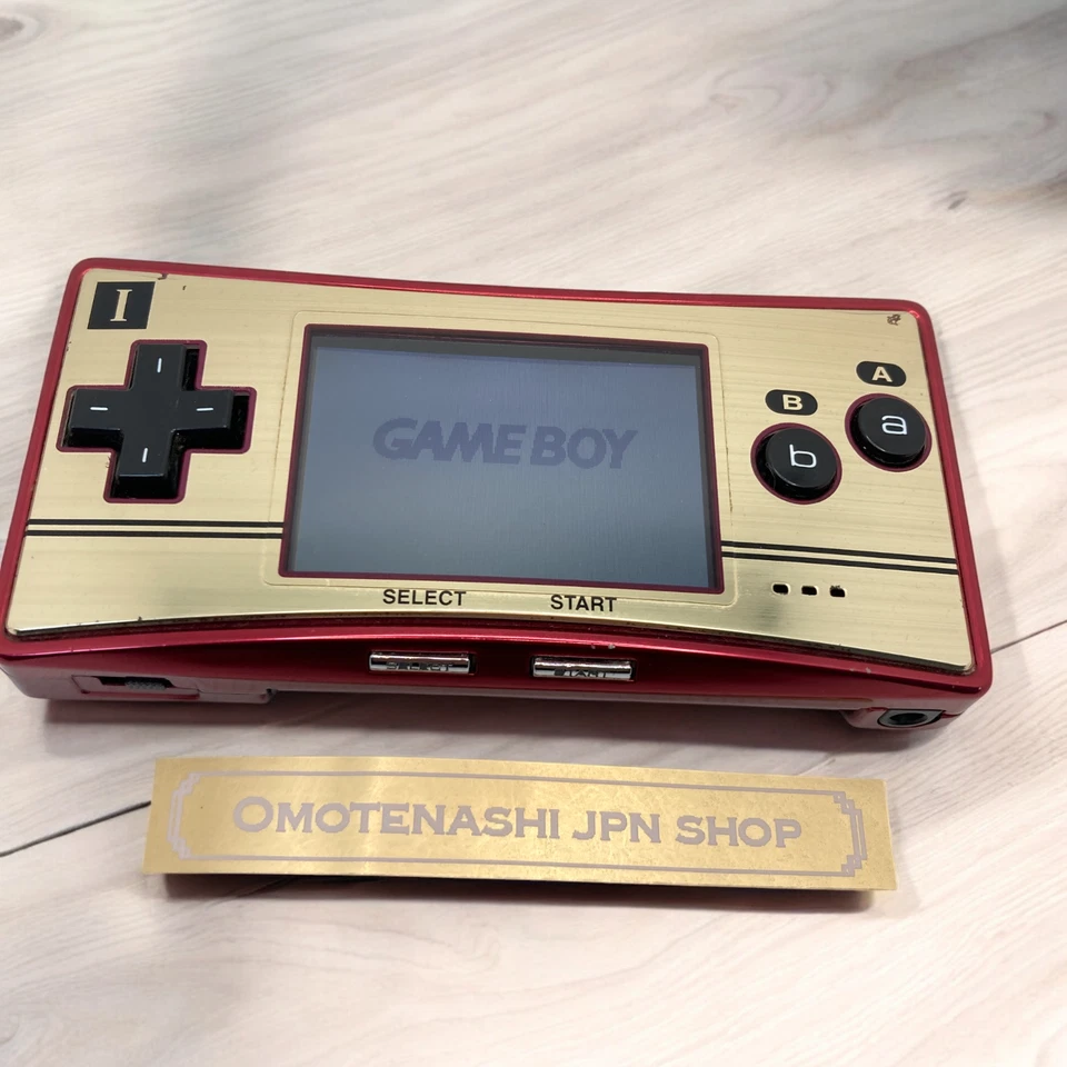 Nintendo Game Boy Micro Console Famicom Version HAPPY MARIO 20th Working - Image 1 of 4