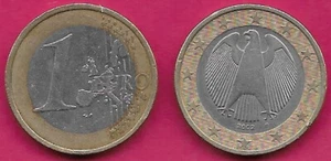 ALEMANIA 1 EURO 2002-D XF ÁGUILA ESTILIZADA, EL SÍMBOLO TRADICIONAL DE LA SOBERANÍA ALEMANA - Imagen 1 de 1