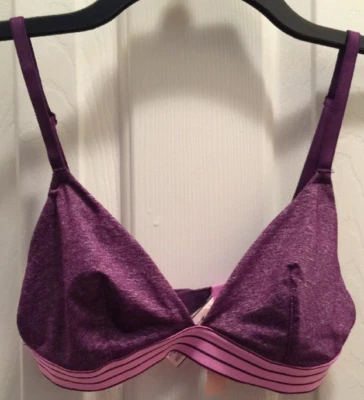 Sujetador Bralette Victorias Secret Púrpura-Rosa Talla S Correas Ajustables Sin Alambres Sin Acolchado Foto 1 de 4
