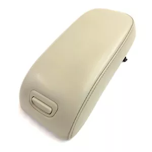 Infiniti I30 I35 2000-2004 tapa consola central cuero beige tostado reposabrazos OEM - Imagen 1 de 4