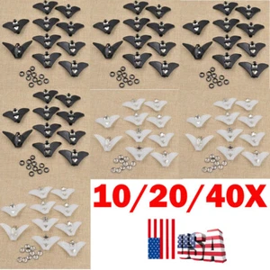 10/20/40 Pack Plastic Triangle Clips For Tie Necktie Clasp Men Accessories NEW - Picture 1 of 28