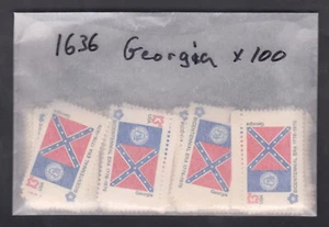 USA Briefmarke #1636 Georgia State Flagge zweihundertjähriges Paket mit 100, ss NH - Bild 1 von 2