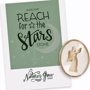 AngelStar Reach for the Stars Follow Your Dreams Pocket Purse Stone Green 8786 - Picture 1 of 2