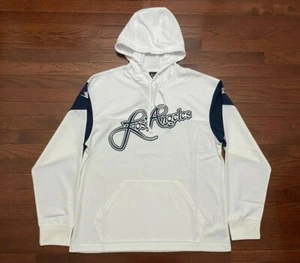 NEW LOS ANGELES CLIPPERS HOODIE T SHIRT MENS MEDIUM NIKE NBA WHITE BLUE LA M NWT - Picture 1 of 7