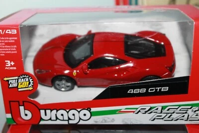 FERRARI - 488 GTB - 2015 - RETRO CARICA -  BURAGO SCALA 1/43 - SERIE FERRARI - Immagine 1 di 2