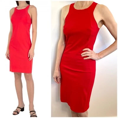 Vestido sin mangas Patrizia Pepe talla 2 (6 8) rojo jersey festival diseñador nuevo con etiquetas Foto 1 de 4