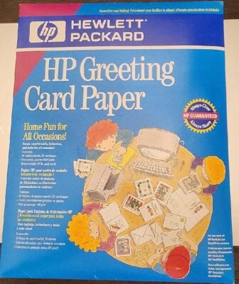 Hewlett Packard HP Greeting Card Printer Paper, New, Factory Sealed! Free Ship! - Image 1 of 2