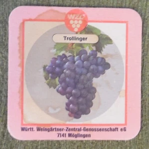 Beer mat, WZG-Trollinger, square, 9 x 9 cm - Picture 1 of 2