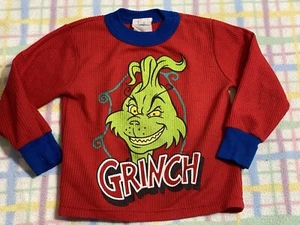 Vintage Y2K 2000 How The Grinch Stole Christmas Kids Thermal Long Sleeve Shirt - Picture 1 of 6