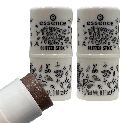 2 Pack Essence Get Your Glitter On! Face Glitter Stick Highlighter 03 Rose Gold - Image 1 of 4