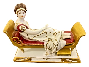 Vintage German Scheibe-Alsbach Recamier Madame Juliette Reclining Woman Figurine - Picture 1 of 7