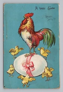 AK Frohe Ostern Hahn mit Küken um 1909 - Bild 1 von 2