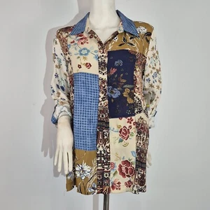 John Mark Women’s Shirt Size 2X Top Button Multicolor  Multi Patern (49) - Picture 1 of 13