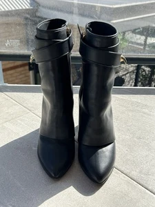 Women’s Givenchy Black Shark Lock Boots Size 36/6 - Picture 1 of 10