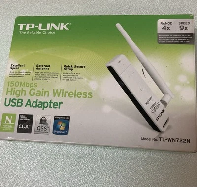 TP-LINK 150Mbps High Gain Wireless USB Adapter No. TL-WN722N   Factory Sealed - Image 1 of 4