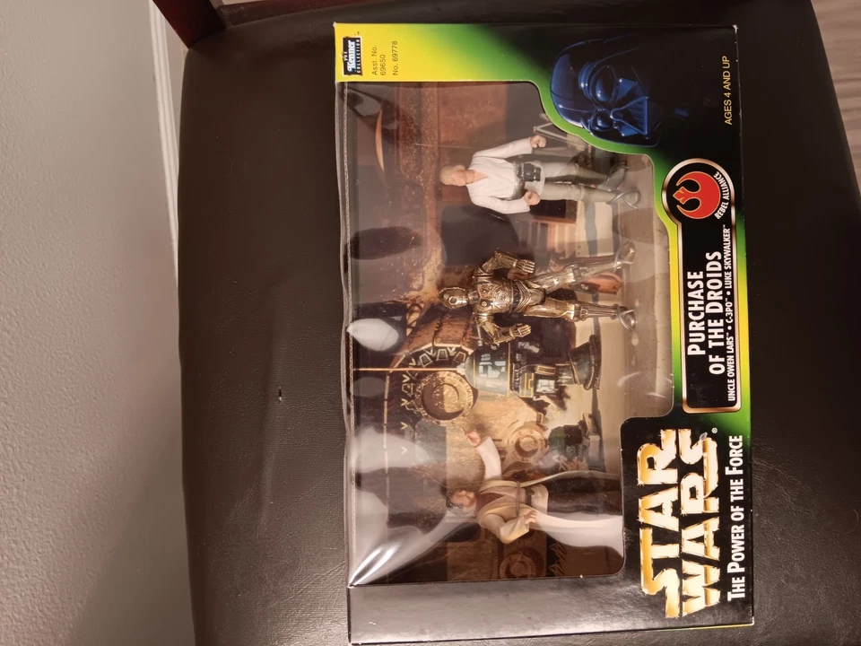 Kenner Star Wars POTF Cinema Scene Purchase of the Droids 3.75" Figure Set New Foto 1 de 4
