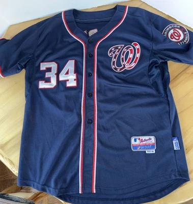 BRYCE HARPER AUTHENTIC MAJESTIC COOL BASE WASHINGTON NATIONALS JERSEY SIZE 48 - Image 1 of 4