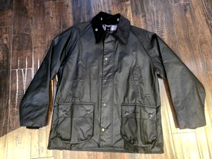 Barbour Bedale Jacke gewachste Baumwolle schwarz neu mit Etikett - Bild 1 von 7